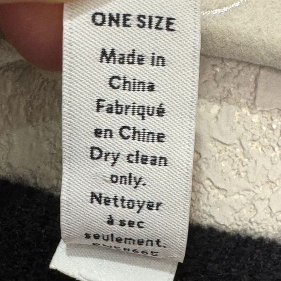 Nordstrom Sweater Womens One Size Black Cashmere Open Front Cardigan Wrap Poncho - Picture 6 of 6